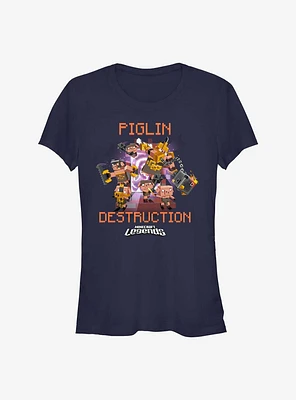 Minecraft Legends Piglin Destruction Girls T-Shirt