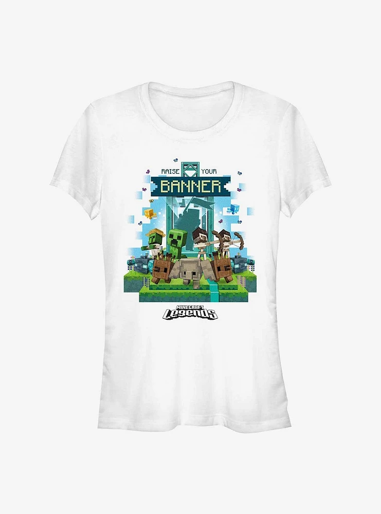 Minecraft Legends Raise Your Banner Girls T-Shirt