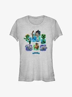Minecraft Legends Watercolor Mobs Girls T-Shirt