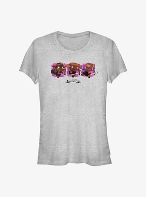 Minecraft Legends Watercolor Piglins Girls T-Shirt