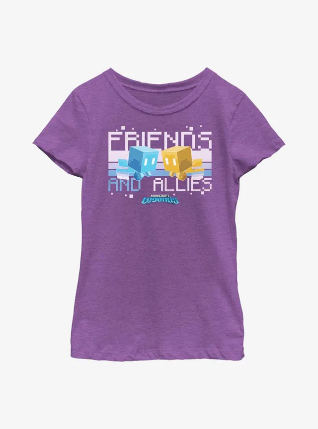 Minecraft Legends Friends And Allies Official Logo Long Sleeve T-Shirt