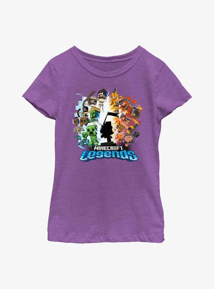 Minecraft Legends Hero Badge Youth Girls T-Shirt