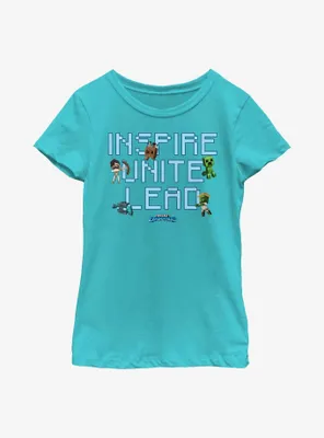 Minecraft Legends Inspire Unite Lead Youth Girls T-Shirt