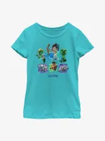 Minecraft Legends Watercolor Mobs Youth Girls T-Shirt