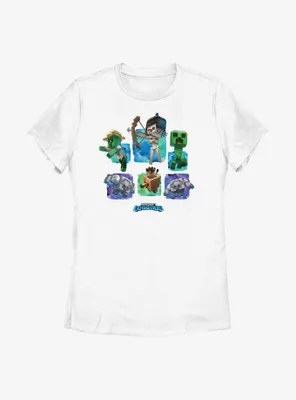 Minecraft Legends Watercolor Mobs Womens T-Shirt