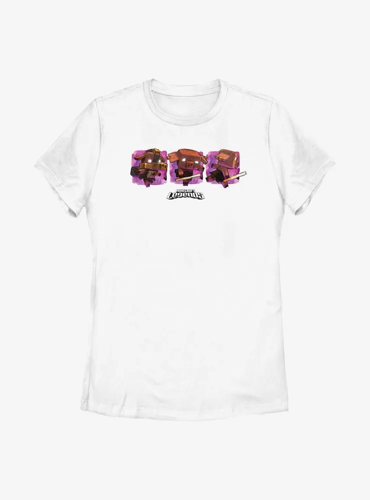 Minecraft Legends Watercolor Piglins Womens T-Shirt