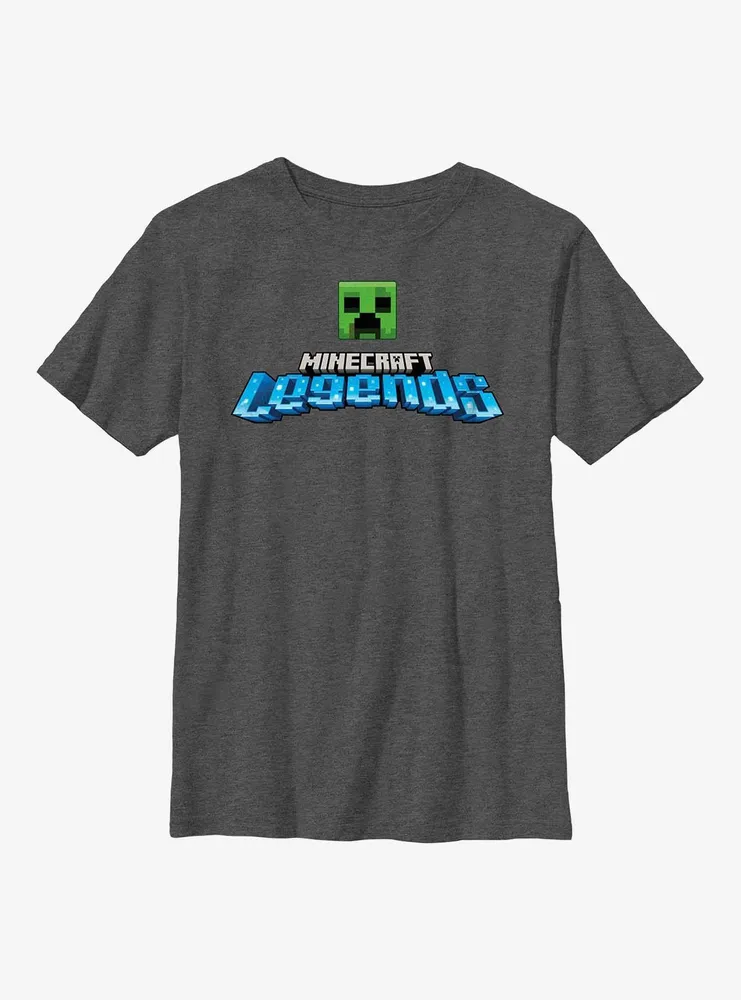 Minecraft Legends Logo Creeper Head Youth T-Shirt