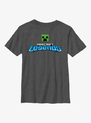 Minecraft Legends Logo Creeper Head Youth T-Shirt
