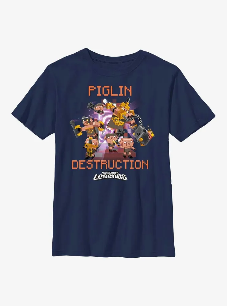 Minecraft Legends Piglin Destruction Youth T-Shirt