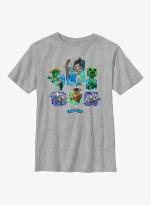 Minecraft Legends Watercolor Mobs Youth T-Shirt