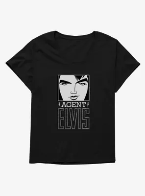 Agent Elvis Logo Womens T-Shirt Plus
