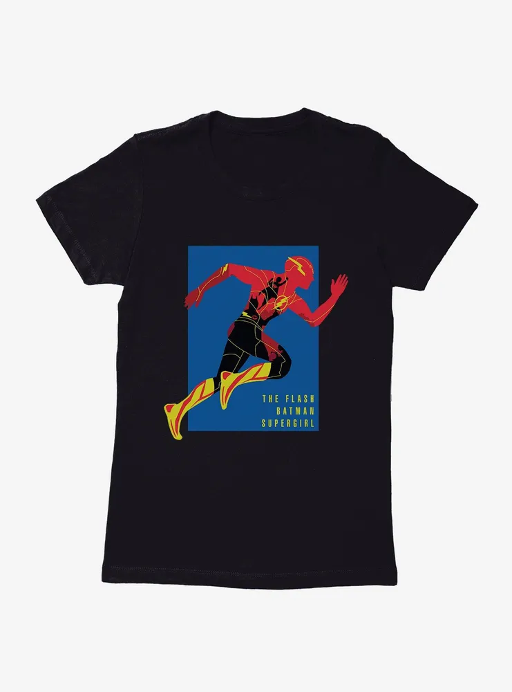 The Flash Batman Supergirl Team Up Womens T-Shirt