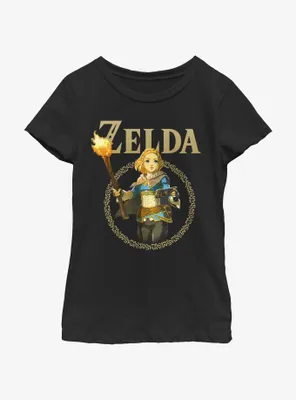 the Legend of Zelda: Tears Kingdom Zelda Badge Youth Girls T-Shirt