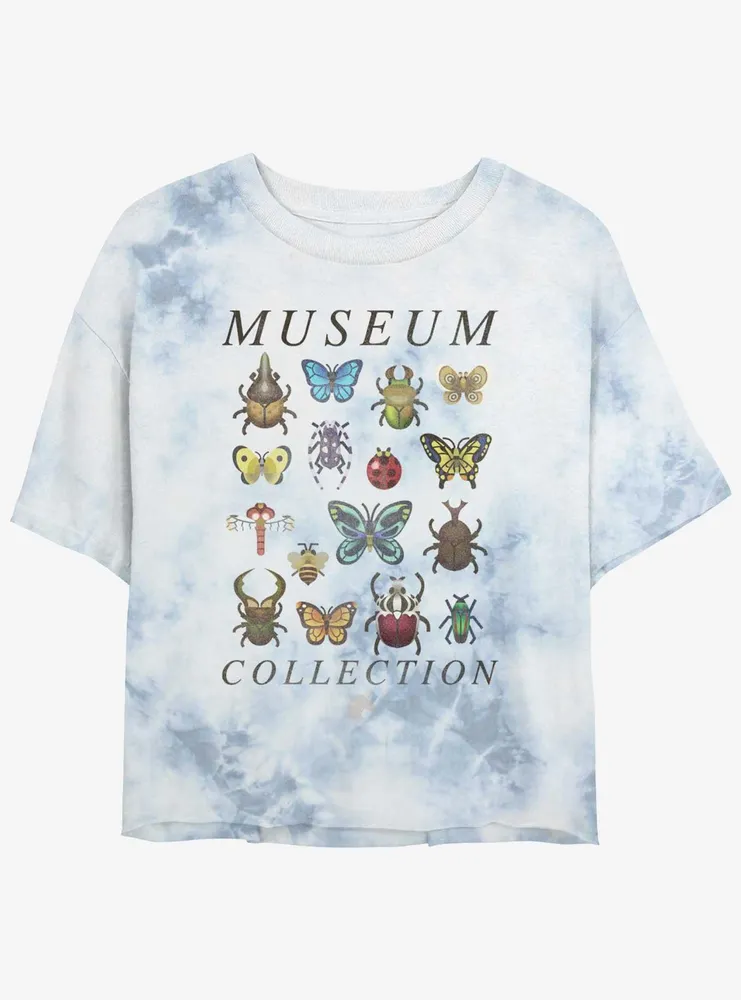 Nintendo Animal Crossing Bug Collection Tie-Dye Womens Crop T-Shirt