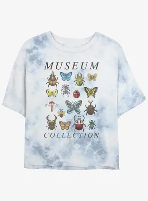 Nintendo Animal Crossing Bug Collection Tie-Dye Womens Crop T-Shirt