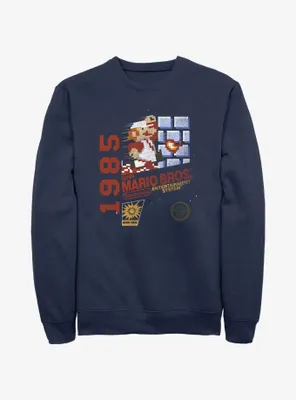 Nintendo Mario 1985 Vintage 8-Bit Bros Sweatshirt