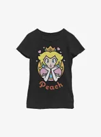 Nintendo Mario Princess Peach Hearts Youth Girls T-Shirt