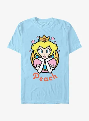 Nintendo Mario Princess Peach Hearts T-Shirt
