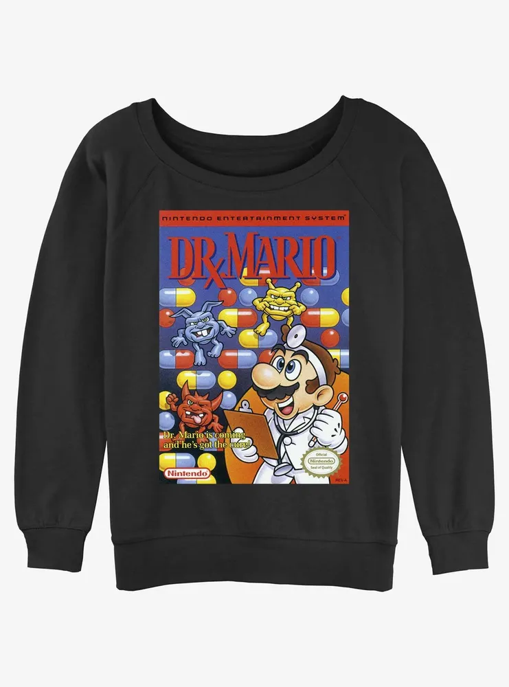 Nintendo Mario Dr. NES Womens Slouchy Sweatshirt