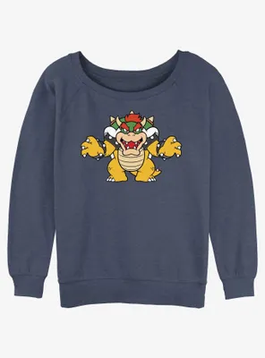 Nintendo Mario Just Bowser Womens Slouchy Sweatshirt