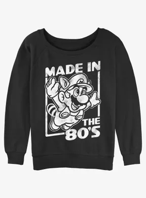 Nintendo Mario Made The 80's Womens Slouchy Sweatshirt