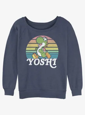 Nintendo Mario Yoshi Run Womens Slouchy Sweatshirt