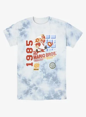 Nintendo Mario 1985 Vintage 8-Bit Bros Tie-Dye T-Shirt