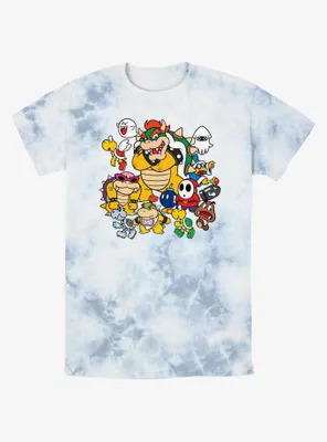 Nintendo Mario Villain Stack Tie-Dye T-Shirt