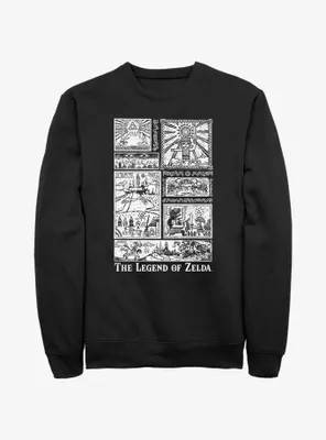 Nintendo The Legend of Zelda Told Glyph Panels Sweatshirt