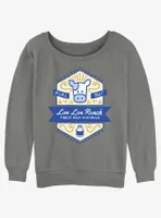 Nintendo The Legend of Zelda Lon Ranch Finest Milk Hyrule Womens Slouchy Sweatshirt