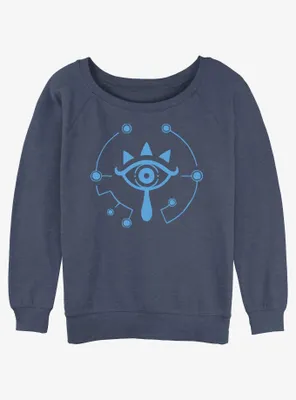 Nintendo The Legend of Zelda Ocarina Time Lens Truth Icon Womens Slouchy Sweatshirt