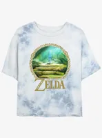 Nintendo The Legend of Zelda Korok Forest Tie-Dye Womens Crop T-Shirt