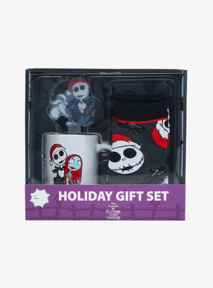 Disney Nightmare Before Christmas Sugar Skulls Jack and Sally Ceramic Mug  Set