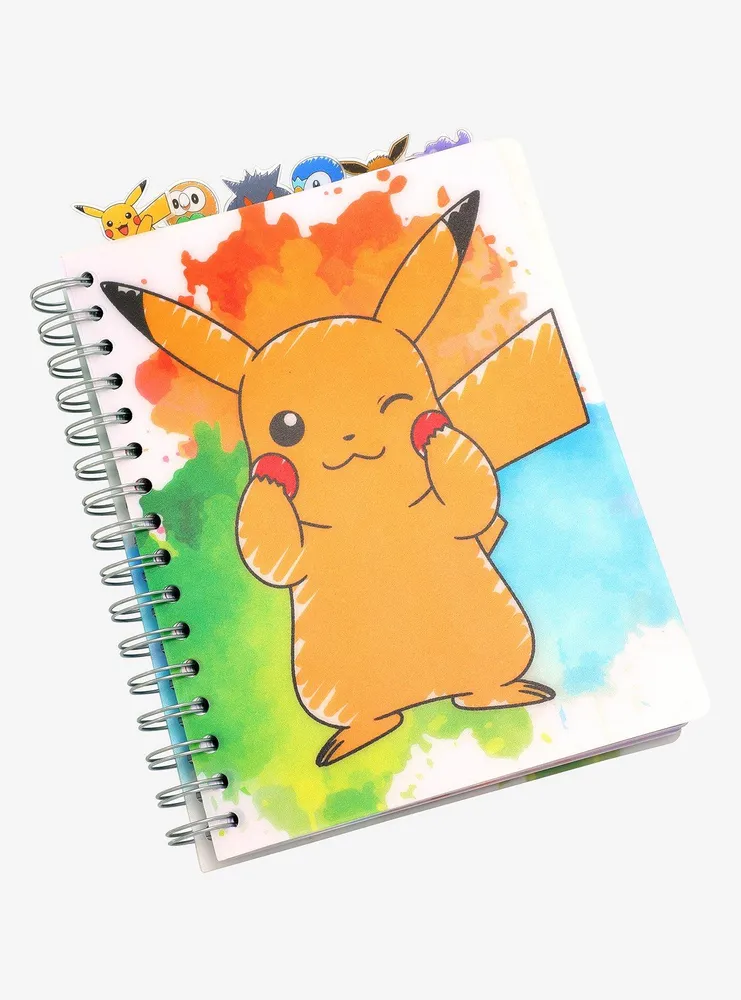 Pokémon Pickachu Watercolor Figural Tab Journal