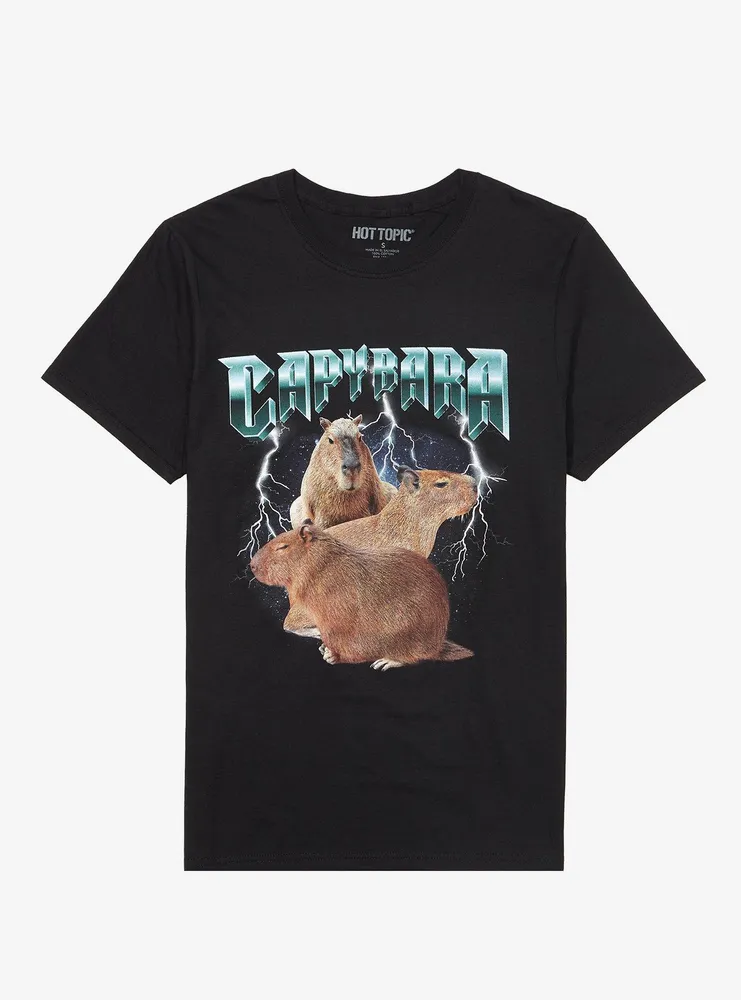 Capybara Metal Boyfriend Fit Girls T-Shirt