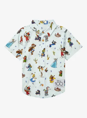 Disney 100 Characters Allover Print Woven Toddler Button-Up - BoxLunch Exclusive