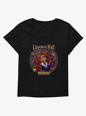 Monster High Clawdeen Wolf Circle Portrait Girls T-Shirt Plus