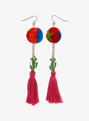 Disney Mickey Mouse Cactus Pom Pom Earrings - BoxLunch Exclusive
