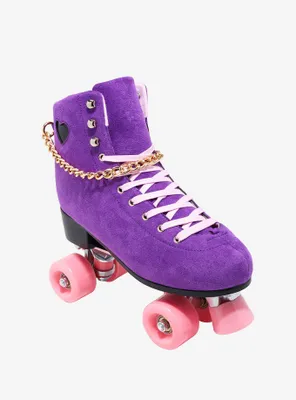 Cosmic Skates Purple Suede Chain Roller