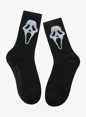 Scream Ghost Face Bling Crew Socks