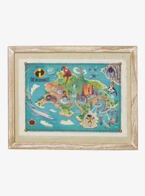 Disney Pixar The Incredibles Nomanisan Island Framed Map - BoxLunch Exclusive