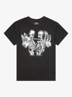 Social Collision® Embracing Skeleton Fairies T-Shirt