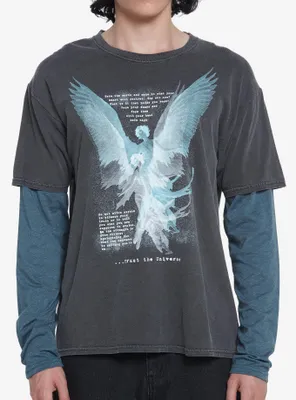 Angelic Double Exposure Twofer Long-Sleeve T-Shirt
