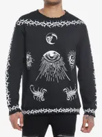 Vines Occult Symbols Long-Sleeve Sweatshirt
