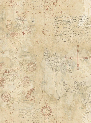 Game of Thrones Map Tan Peel & Stick Wallpaper