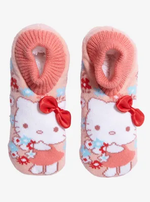 Sanrio Hello Kitty Floral Slipper Socks - BoxLunch Exclusive 