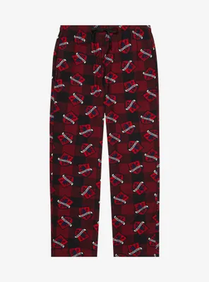 Harry Potter Plaid Gryffindor Allover Print Sleep Pants - BoxLunch Exclusive