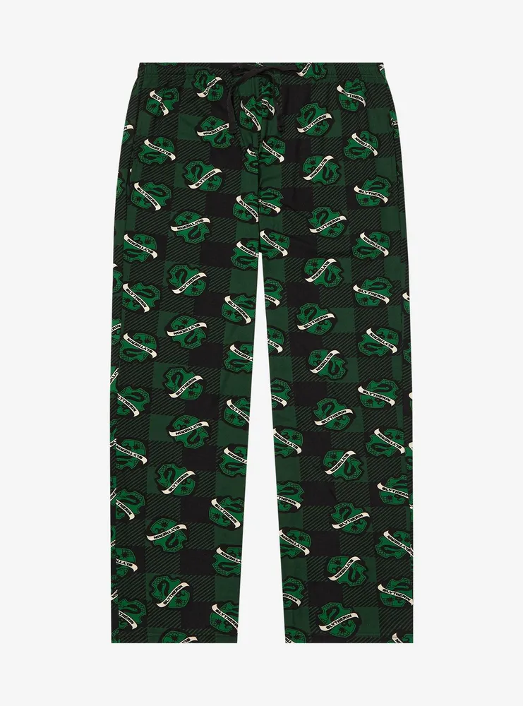 Harry Potter Plaid Slytherin Allover Print Plus Sleep Pants - BoxLunch Exclusive