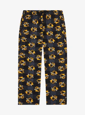 Harry Potter Plaid Hufflepuff Allover Print Plus Sleep Pants - BoxLunch Exclusive