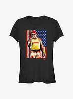 WWE Hulk Hogan American Flag Girls T-Shirt